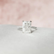 3.50 CT Radiant Cut Hidden Halo Engagement Ring Mapple Gems